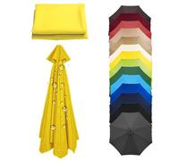 XEISYO 6/8 Ribs Replacement Parasol Canopy, 2m/2.3m/2.5m/2.7m/3m Patio Umbrella Replacement Canopy, Parasol Cover for Outdoor Table Market Yard (L,6Ribs-2.3M/7.5FT)