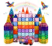 Xekel 100PCS Magnetic Tiles, Magnetic Building Blocks STEM 3D Educational Construction Preschool Learning Toys for Kids Ages 3 4 5 6 7 8 for Boys & Girls