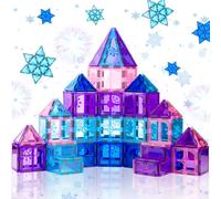 Xekel Magnetic Tiles 40 PCS, Magnetic Building Blocks 3D STEM Travel Sets, Preschool Learning Frozen Toys for 3+ Year Old Boys and Girls, Ideal for Christmas Birthday Gifts