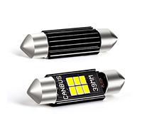 XELORD T10 W5W LED Bulbs,Super Bright 6000K White CANBUS Error Free,12V Replacement Bulb for Car Interior Dome Map Trunk Courtesy Door Number Plate Lights,2Pcs (39MM 2Pcs)