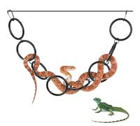 Xelsluthe Snake Climbing Accessories, Snake Enrichment Toys Adjustable Ball Python Tank Accessories for Corn Snakes Bearded Dragon,Chameleon,Iguana,Gecko,Lizard 4.3 Inch Diameter, Black
