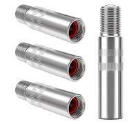 Xelsluthe Tire Valve Extension, 4PCS 39mm Valve Stem Extenders Brass Tire-Valve Extender Adapter Tire Stem Extension Wheel Tires Cap Extender Adapter for Car Motorcycle Truck, Silver