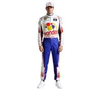 Xelyelmo Ricky Bobby Costume Wonder Bread Jumpsuit Halloween Cosplay, Z3890wh, Medium
