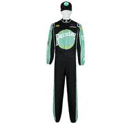 Xelyelmo Ricky Bobby Men's Costume Talladega Nights Jumpsuit Wonder Bread Costume Cosplay Party(Z3890GN,L)