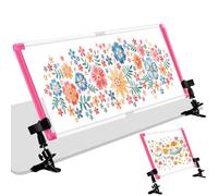 XEmbro Large Embroidery Scroll Frame, Adjustable Cross Stitch Scroll Frame, Plastic Clip Frame for Embroidery, Punch Needle Frame Scroll Frames for Cross Stitching, Needlework(34.6 x 14.2 Inches)