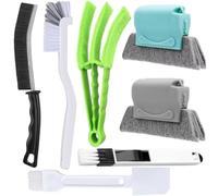 Xemnys Crevice Cleaning Brush Window Groove Gap Cleaning Tools Kit Deep Clean Brush for Small Spaces, Venetian Blind, Bathroom, Shower, Sliding Door, Toilet, Kitchen