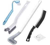 Xemnys Toilet Brush, Deep Cleaner Silicone Toilet Brushes with Long Handle, Toilet Rim Corner Crevice and Tile Grout Groove Gap Cleaning Brush for Home, Bathroom, Shower, Small Spaces