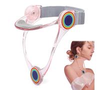 Xemz Adjustable Neck Support, Neck Brace Cervical Collar, Portable Necks Stretcher Traction Device Forward Head Necks Posture Corrector for Women and Men Cervical Spine Pressure Relief (Pink)