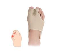 Xemz Bunion Corrector, Double Toe Separators, Relieve Toe Friction Bunion Pain, Ball of Foot Cushion Toe Spacers Straightener Splint, for Hallux Valgus Overlapping Toes Straightener Sleeves Socks (L)