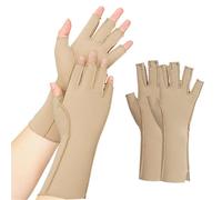 Xemz Fingerless Compression Gloves, 1 Pair Arthritis Gloves Hand Compression Gloves for Carpal Tunnel, Tendonitis, Joint Pain Relief, Men Women Hand Support Sports Gloves for Typing & Daily Work (S)