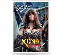 Xena Warrior Princess Cast Signed Poster Print Picture Display Autograph Memorabilia Framed TV Series Fans Gift A4/A3 Lucy Lawless Renee O’Connor