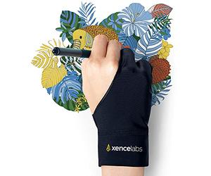 XENCELABS, Draw glove for Glove Tablet, 2-Finger Left Right Hand, Size L