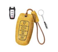 XENDRO Car Key Case Fits Haval H6 H9 H4 Hover F7 Dargo Jolion | PU leather protective case, remote control, fits Great Wall H1 H4 Coupe H7 F5 H2S Dargo key box, key ring, yellow