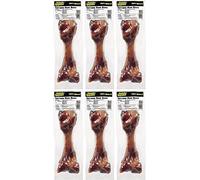 Xenevo® Bundle of 6 Munch & Crunch Serrano Ham Bone Large - Serrano Ham Bones Chew Treat for Dogs