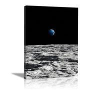 XENIOU Black Grey And White Wall Art Landscape painting beyond the earth Canvas Wall Art, artwork for Bedroom Living Room Bathroom Office Home Decoration(black and white)-20x30cm Framed