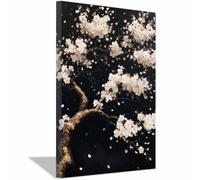 XENIOU Black White Canvas Eclipse ring light Black texture prints for walls, canvas wall art for Living Room Bedroom Bathroom Home Office Wall Decoration(Multicolor)-60x90cm Framed