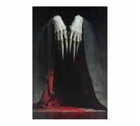 XENIOU classic halloween decor Creepy Claws, black Cloak, Blood Drip prints for walls, canvas wall art for Living Room Bedroom Bathroom Home Office Wall Decoration(red)-20x30cm Unframed