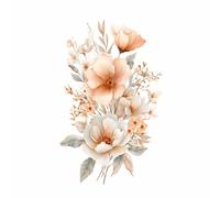 XENIOU Flowers Canvas Neutral Floral Bouquet Art Canvas wall art, for Living Room Bedroom Home Wall Decoration(white)-60x90cm Unframed