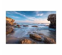 XENIOU Landscape Canvas Wall Art crag beachside Waves modern canvas wall art, decorative paintings, canvas painting wall art for Home Decor.(Multicolor)-80x120cm Unframed