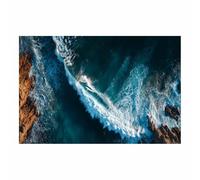 XENIOU Landscape Wall Art crag shore and Waves pictures, print canvas poster decor for living room, bathroom Bedroom Home Decoration.(Multicolor)-70x100cm Unframed