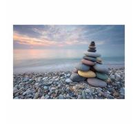 XENIOU Landscape Wall Art The sunset is the crag beachside artwork, wall decoration Living Room Bedroom Hallway Stairs Decoration(Multicolor)-60x90cm Unframed
