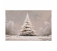XENIOU Religious Christmas art snows falls on the pine trees in Snows day Canvas Wall Art, artwork for Bedroom Living Room Bathroom Office Home Decoration(Multicolor)-40x60cm Unframed
