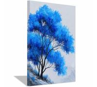 XENIOU Tree Of Life Colorful Bonsais Tree on Rock, Art Decor art prints, decorative paintings, for Living Room Bedroom Office Home Wall Decor.(white)-60x90cm Framed