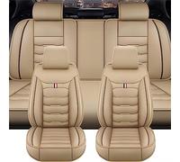 XENITE Car Seat Covers Full Set for BMW 1 Series 118d/118i/120d F20 Hatchback 2011-2023, Waterproof Easy Clean Leather Car Seat Protectors, Beige