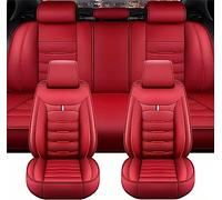 XENITE Car Seat Covers Full Set for BMW 1 Series 118d/118i/120d F20 Hatchback 2011-2023, Waterproof Easy Clean Leather Car Seat Protectors, Red