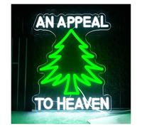 XENITE Hanging Art Neon Signs an Appeal to Heaven Neon Sign Green Tree LED USB Powered Lamp for Bedroom Cafe Bar Pub Birthday Party 31cmх39cm