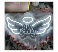 XENITE Hanging Art Neon Signs Angel Wings Neon Wall Decor Sign Engraving Kids Birthday Room Party Shop Bar Multipurpose 45cmх23.5cm