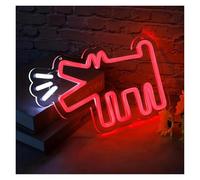 XENITE Hanging Art Neon Signs Barking Dog Neon Lichts for Home Courtyard Man Cave Game Room Decor Aesthetics Draw Birthday 33x20cm