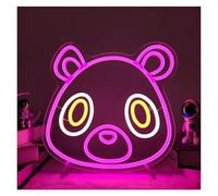 XENITE Hanging Art Neon Signs Bear Neon Sign Graduation Bear Light Dimmable USB Powered for Kids Room Birthday Party Room Home Wall Decor 35cm(C)