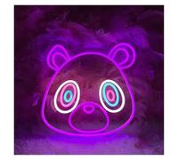 XENITE Hanging Art Neon Signs Bear Neon Sign Graduation Bear Light Dimmable USB Powered for Kids Room Birthday Party Room Home Wall Decor 35cm(D)