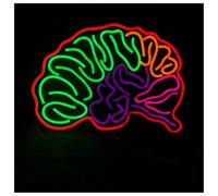 XENITE Hanging Art Neon Signs Brain Neon Sign Organ Light Dimmable for Game Room Office Bedroom Home Wall Decor 50cm(A)