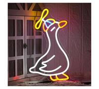 XENITE Hanging Art Neon Signs Cowboy Goose Neon Sign Cool LED Light Dimmable USB Powered for Kids Bedroom Birthday Party Teen Room Wall Decor 25.36cmx42.5cm