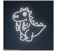 XENITE Hanging Art Neon Signs Dinosaur with Beer Neon Sign Dinosaur Neon Light for Club Bar Home Wall Personalized Decor 49cmx50cm(B)