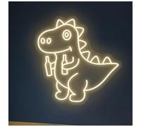 XENITE Hanging Art Neon Signs Dinosaur with Beer Neon Sign Dinosaur Neon Light for Club Bar Home Wall Personalized Decor 49cmx50cm(C)