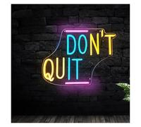 XENITE Hanging Art Neon Signs Don't Quit Neon Sign USB Powered LED Neon Lights for Bar Hotel Airport Bedroom Wall Decor 25.4cmx38.1cm