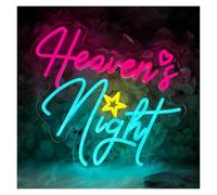 XENITE Hanging Art Neon Signs Game Neon Sign Heaven's Night USB Dimmable Neon Light for Playroom Man Cave Wall Decor 35x31cm