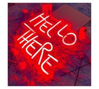 XENITE Hanging Art Neon Signs Hello There Neon Sign 5V USB Neon Lights Room Shop Party Bar Wall Decor Neon Light 33x28cm(B)