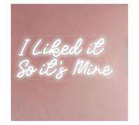XENITE Hanging Art Neon Signs I Love It,So It's Mine Neon Sign Letter Light Up Sign Dimmable Room Decoration Party Glowing Lamp 42X20cm(A)