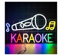 XENITE Hanging Art Neon Signs Karaoke Neon Signs LED Light USB Powered for Wall Decor Bar Music Pub Party Decorations 42cmх25cm