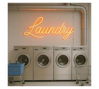 XENITE Hanging Art Neon Signs Laundry Neon Sign, USB/Power Supplied for LaundryRoom & Home Balcony 20cm/7.87inx40cm/15.75in(A)