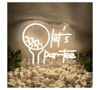 XENITE Hanging Art Neon Signs Let's Par-Tee Neon Sign Golf Neon Lights for Club Sport Shop Wall Decor Neon Sign 45.6cmx34.1cm(A)
