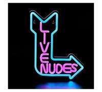 XENITE Hanging Art Neon Signs Live Nudes Neon Sign-USB Powered, Multipurpose Art for Intense Ambiance Hanging Signs 31cm×26cm