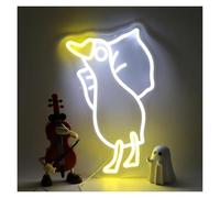 XENITE Hanging Art Neon Signs Lying Flat Duck Neon Sign for Bedroom Hotel Home Bathroom Kids Room Decor Aesthetics Draw Birthday 32.5x35.5cm