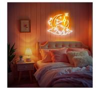 XENITE Hanging Art Neon Signs Moon Cloud Star Neon Sign Star Neon Lights for Room Decor Moonlight Home Decor 53cmx48cm(D)