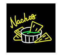 XENITE Hanging Art Neon Signs Nachos Neon Signs USB Powered, Adjustable Brightness Nachos Neon Lights Suitable for Restaurant Decor 31cmx42cm