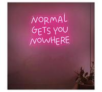 XENITE Hanging Art Neon Signs Normal Gets You Nowhere Neon Light Suitable for Inspirational Wall Art Quotes Decor with Dimmable 35cmx45cm(D)
